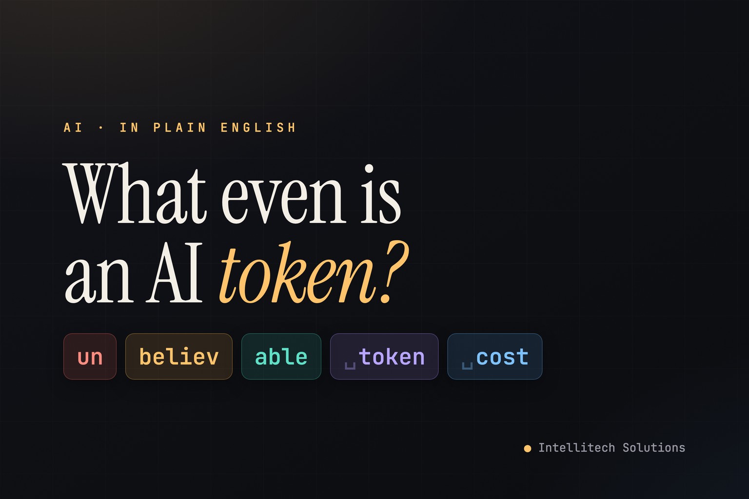 What Even Is an AI Token?